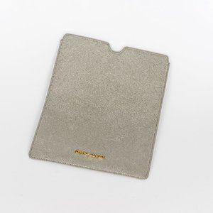 NWOT Cynthia Rowley silver leather ipad case